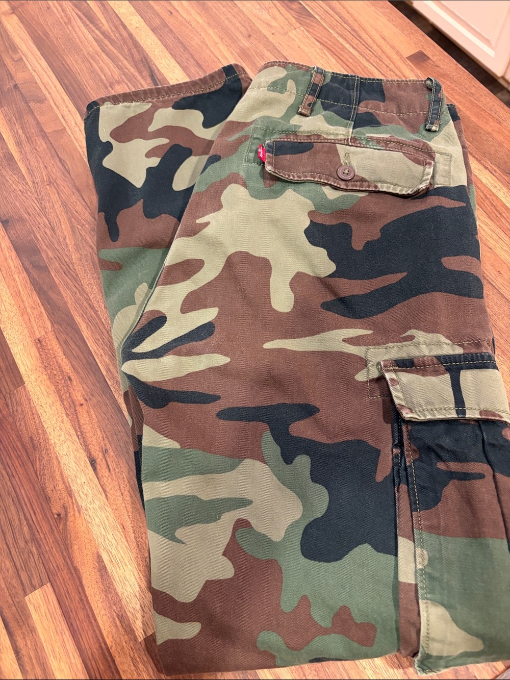Levi's Men's Camo Cargo Pants - Green/Brown/Black